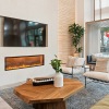 cozy modern lounge furniture with fireplace